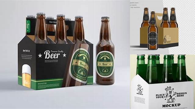 9705+ Six Pack Beer Mockup Free Creative Design File