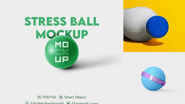 9705+ Stress Ball Mockup Psd Modern Design PSD