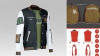 9706+ Varsity Jacket Mockup Free Download Creative Design File