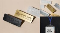 9711+ Metal Name Tag Mockup Free Download Free