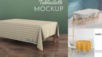 9711+ Tablecloth Mockup Free Include TIFF