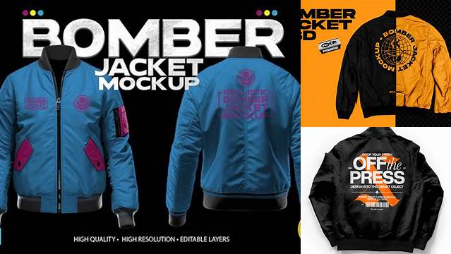 9732+ Free Bomber Jacket Mockup For Free Download