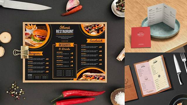 9767+ Menu Mock Up Free Editable PSD