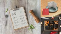 9768+ Menu Mockup Free PSD