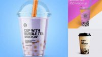 9769+ Mockup Cup Boba PSD Free Download