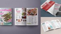 9770+ Food Magazine Mockup Layered PSD File Free Download