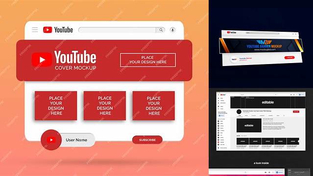 9799+ Youtube Channel Mockup Free PSD