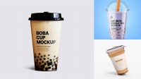 9823+ Boba Cup Mockup Smart Editable Design Mockup