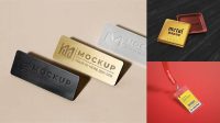 9823+ Metal Name Badge Mockup PSD Download