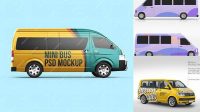 9826+ Minibus Mockup Psd Best for Showcase