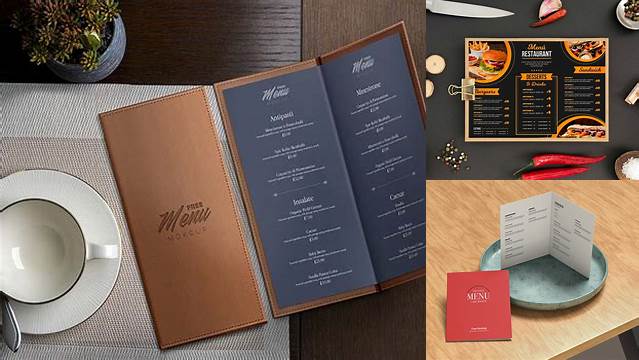 9827+ Menu Mock Ups High-Quality Editable PSD