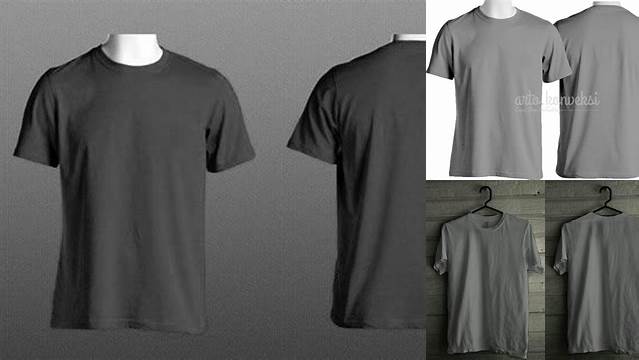 9830+ Mockup Kaos Abu Tua Smart Layer PSD