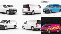 9840+ Toyota Hiace Mockup Free Fully Layered Photoshop Freebie