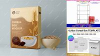 9856+ Cereal Box Template Photoshop Creative Design File