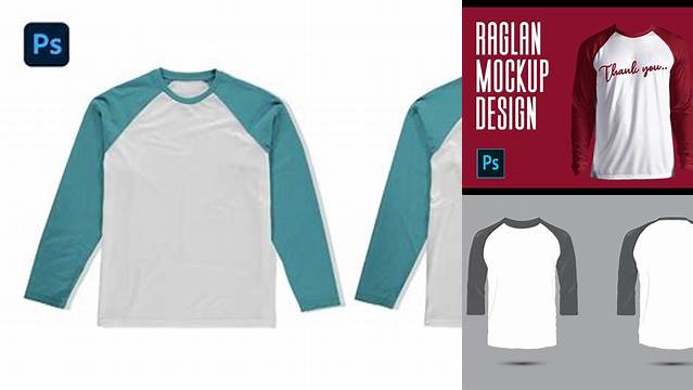 9868+ Mockup Kaos Raglan Psd Download Free