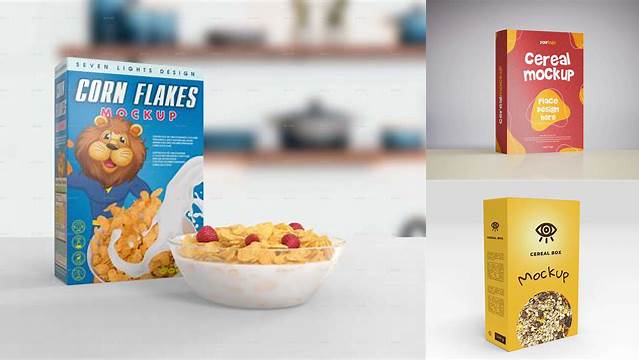 9877+ Cereal Box Free Mockup Best for Showcase