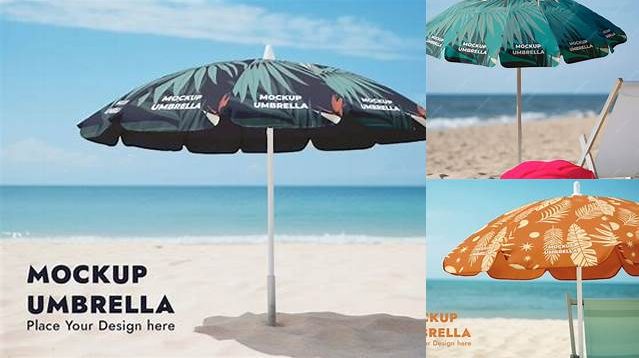 9904+ Beach Umbrella Mockup Photoshop Freebie