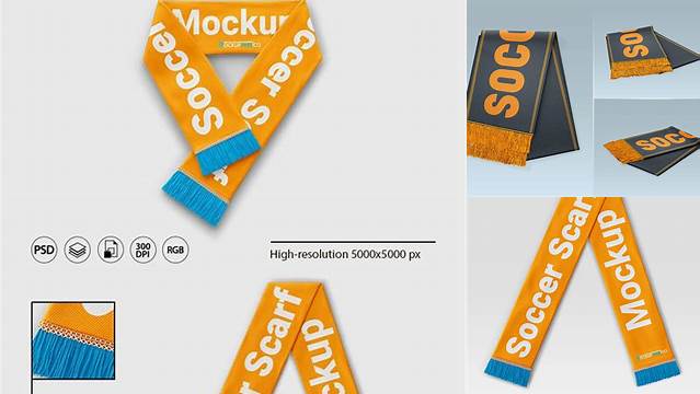 9907+ Sport Scarf Mockup Free Free PSD