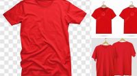 9912+ Mockup Kaos Merah Hight Resolution