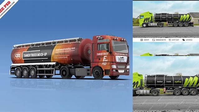 9922+ Tanker Mockup Fully Layered PSD Freebie