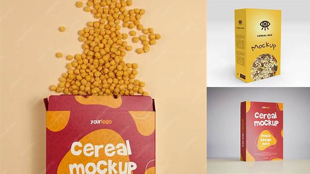 993+ Cereal Box Free Mockup Include TIFF