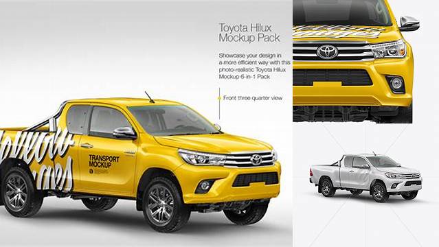 9946+ Toyota Hilux Mockup Free Hight Resolution