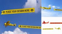 9948+ Plane Banner Mockup Smart PNG Image