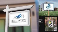 995+ Real Estate Sign Mockup Include TIFF