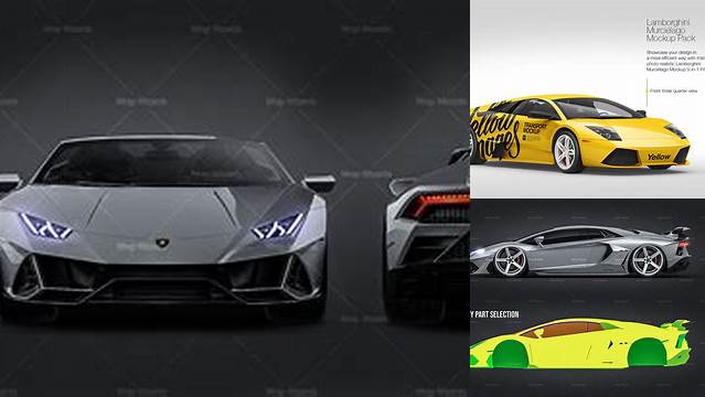 9952+ Lamborghini Mockup Easy Editable