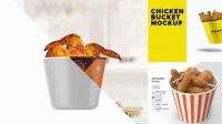 9966+ Chicken Bucket Mockup Stylish Free PSD