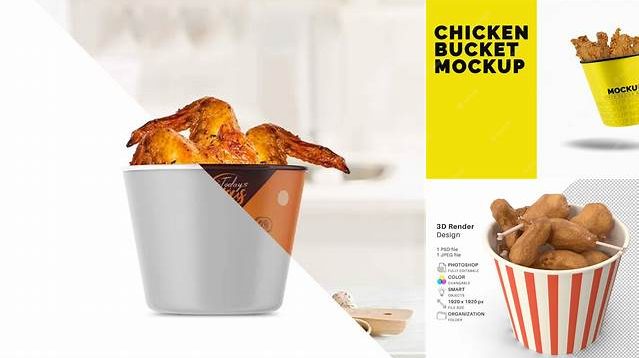 9966+ Chicken Bucket Mockup Stylish Free PSD