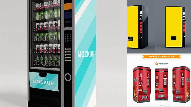 9984+ Vending Machine Mock Up High-Quality PSD